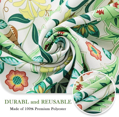 UMINEUX 60" Outdoor Round Tablecloth with Umbrella Hole and Zipper | Spring/Summer Waterproof Round Patio Table Cover for Picnic/BBQ/Garden, Yellow Snowflake