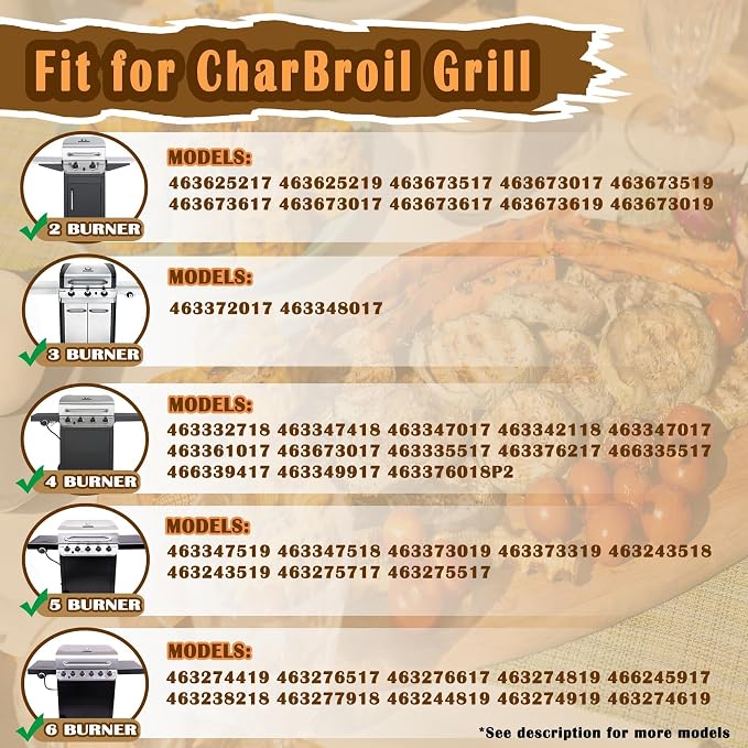 SafBbcue G470-5200-W1 G470-0004-W1 Grill Parts Kit for Charbroil Performance Grill Replacement Parts 5 Burner 463243518 463243519 463275717 463275517 463347519 463347518 463373019 463373319 Grill Part