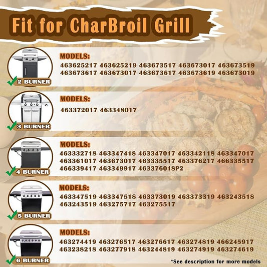 SafBbcue G470-5200-W1 G470-0004-W1 Grill Parts Kit for Charbroil Performance Grill Replacement Parts 5 Burner 463243518 463243519 463275717 463275517 463347519 463347518 463373019 463373319 Grill Part