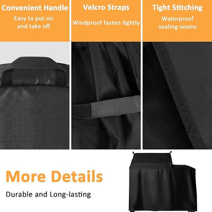 Grill Cover for Traeger Woodridge Pellet Grill, BAC761 Smoker Cover for Traeger Grills TFB86MLH Pellet Series Grill, 600D Pellet Full Length Cover for Woodridge Accessories