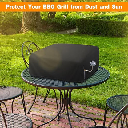 Grill Cover for Blackstone 17 Inch Griddle, Waterproof Oxford Material BBQ Grill Cover with Drawstrings, Flat top 17" Gas Grill Cover Only Fits Blackstone 17" Griddle Tabletop Without Hood