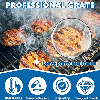 SafBbcue Emitter Plates Grill Replacement Parts for Charbroil Commercial 463241313 463241314 463241013, Stainless Steel & Cast Iron Grates for Charbroil Tru-Infrared 463247109 Grill Parts 3 Burner