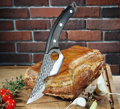 Zassenhaus Ranger Chef's Knife 11-inch Handmade Blade Steel with Hole Pakka Wood Handle with Leather Sheath for The Kitchen or as Outdoor Chef's, Boning, Chopping Knife