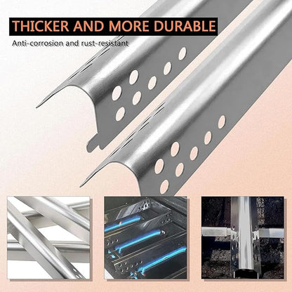Hongso Grill Replacement Parts for Charbroil Performance 2-Burner 463625217 463673519 463673517 463673019 463673017 463673617 463673619 Models, Heat Plates, Burner Tubes, Crossover Tubes, G470-5200-W1