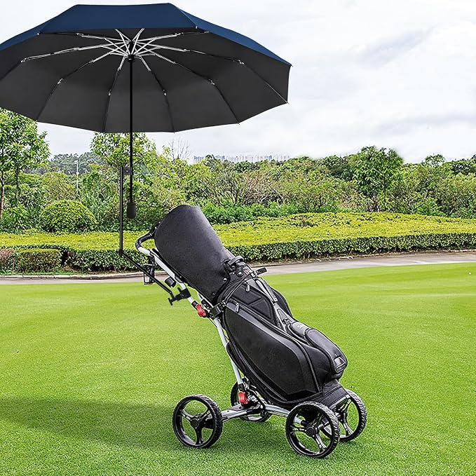 UPF 50+ Beach Umbrella with Adjustable Universal Clamp