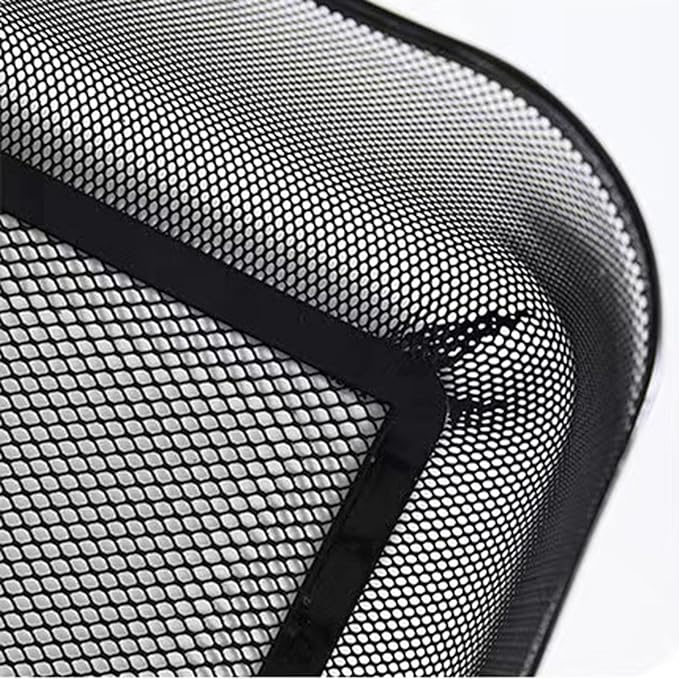 AJIODA Metal Mesh Steel Baskets, Household Wire Storage Organizer Bin Garden Harvest Basket Multi-functional Fruit Baskets with Handles for Kitchen Bathroom Picnic Shopping Decor Cabinet Home, Black