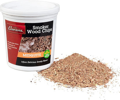 Camerons All Natural Extra Fine Mesquite BBQ Wood Chips for Smokers (1 Pint, 0.473L)- Kiln Dried Wood Sawdust Shavings for Cocktail Smoking Guns, Stovetop Smokers, Smoke Boxes- Barbecue Grilling Gifts