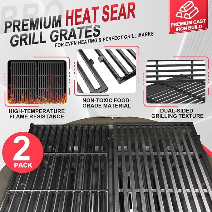 Grill Parts Kit for Weber Genesis 300 310 330 Genesis E330 E310 S310 S330 EP330 S320 E320 Grill Parts 17.5" Flavorizer Bars, Genesis 7528 Grates Heat Deflector Grill Parts Kit, 3Pcs 62752 Burner Tube