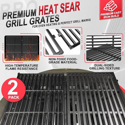 Grill Parts Kit for Weber Genesis 300 310 330 Genesis E330 E310 S310 S330 EP330 S320 E320 Grill Parts 17.5" Flavorizer Bars, Genesis 7528 Grates Heat Deflector Grill Parts Kit, 3Pcs 62752 Burner Tube