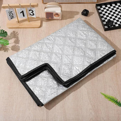 DECHOUS Freezer Top Cover: Waterproof Insulated Freezer Cover for Outdoor Chest Refrigerator 50x39 Inch Aluminum Foil Thermal Topper Blanket for Fridges Beverage Coolers