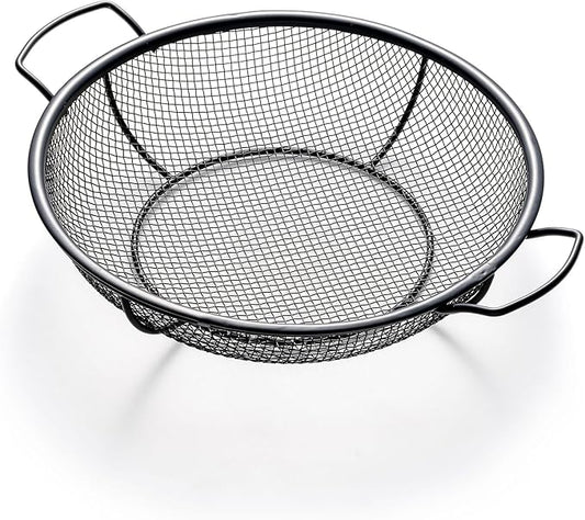 Outset Mesh Grill Roasting Basket With Handles, Non-Stick, Shallow, 12" x 15" x 3"