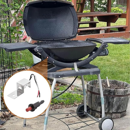 SafBbcue 80462 Grill Igniter Replacement for Weber Q1000/Q2000 Grill Accessories Replacement Parts,for Weber Q100 Q200 Gas Grill Ignitor for Weber 386001 386002 566001 Grill Parts, Ignition Button