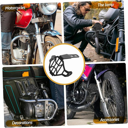 2pcs Fog Light Protective Cover for Civilian Replacement Grille Sleek Vintage Mesh for Motorcycles