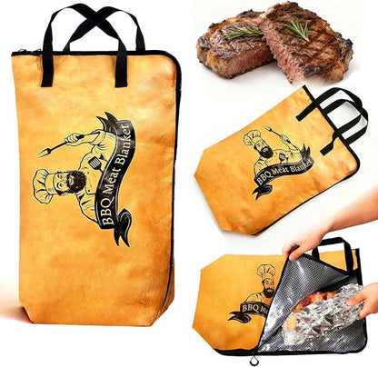 BBQ Blanket for Resting Meat - Insulated Smoked Meat Resting Bag for Brisket & Pork, Reusable BBQ Accessory, Great Gift for Men, Dad, Husband for Father’s Day, Birthday, Christmas