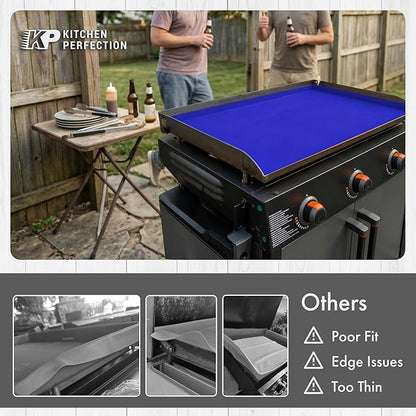 KITCHEN PERFECTION 28" Premium Silicone Griddle Cover Mat for Blackstone Griddle 28 Inch - Hermetic Protection from Rust & Debris All Year, Fits All Blackstone 28 Inch Models - Food Grade Silicone
