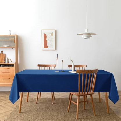 DWCN Rectangle Tablecloth - 54 x 80 Inch - Waterproof Stain and Wrinkle Resistant Washable Table Cloth, Decorative Fabric Table Cover for Kitchen Dining Room Party and Outdoor Use, Royal Blue