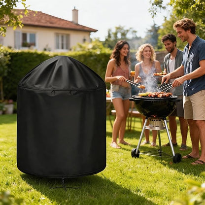 Charcoal Grill Cover for Cuisinart CCG190RB,Round Portable Charcoal Grill Cover for Weber Smokey Joe 14,Waterproof Portable Barbecue Grill Cover for GasOne 14
