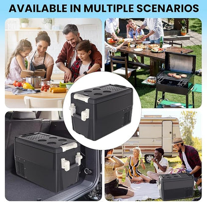 Garvee 33QT Electric Cooler, 12V Portable Car Refrigerator with Handle | -4℉ to 50℉ Truck Refrigerator, Car Fridge with AC/DC Power for Camping, RV, Road Trips & Outdoor Travel