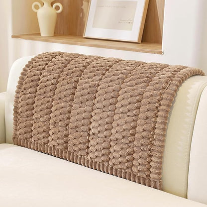 OstepDecor Couch Cover for Dogs, Washable Non Slip Sofa Cover for Pets | Soft Couch Covers for Sofa, Loveseat and Sectional, Furniture Protector Against Pet Hair & Dirt (35.4" x 35.4", Brown)