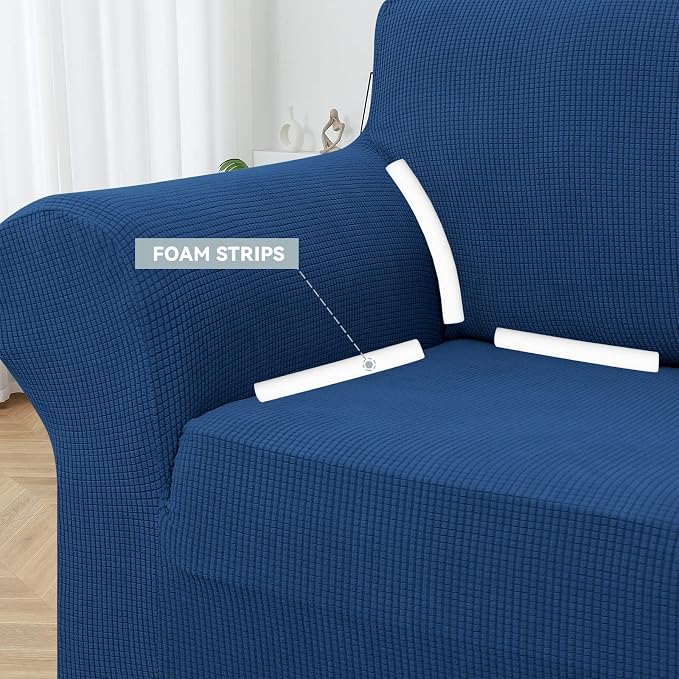 LURKA Stretch Oversized Sofa Slipcovers 1 Piece Couch Covers for 3 Cushion Couch Sofa Furniture Protector Full Sofa Covers with Elastic Bottom for Kids and Pet (X-Large,Royal Blue)
