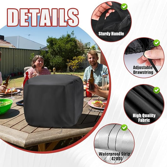 Pizza Oven Cover compatible with Cuisinart CPZ-120 Indoor Pizza Oven,Waterproof Pizza Oven Indoor Outdoor Covers - 19"L x 17.5"W x 11"H,Black