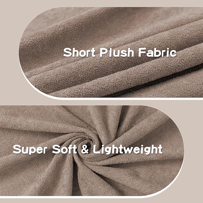 MEETSKY Small Couch Cover Oversized Armchair Sofa Covers Washable for Dogs Single Recliner Sofa Slipcover, Cat Scratch Proof Soft Sofa Throw Protector for Pets, 71" x 91", Khaki