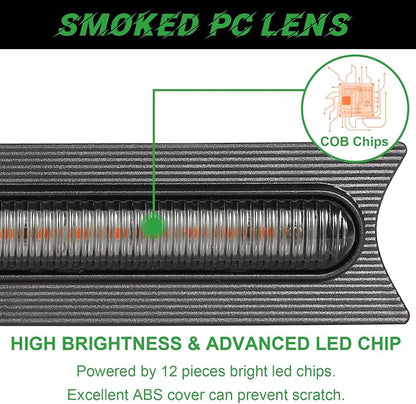LED Grille Lights for 2019-2025 Toyota RAV4 Accessories Amber | Snap-In,Smoked Lens, Exterior Front Grill Insert Light for 5th Gen Hybrid Adventure TR D Off-Road 5311142220