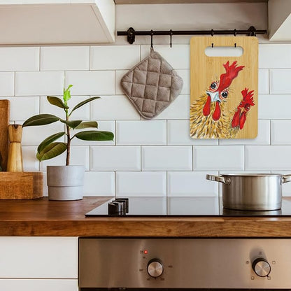 Rooster Cutting Board, Charcuterie Board for Kitchen Decor | House Warming Gifts for Chicken Lovers Couples Friends -19
