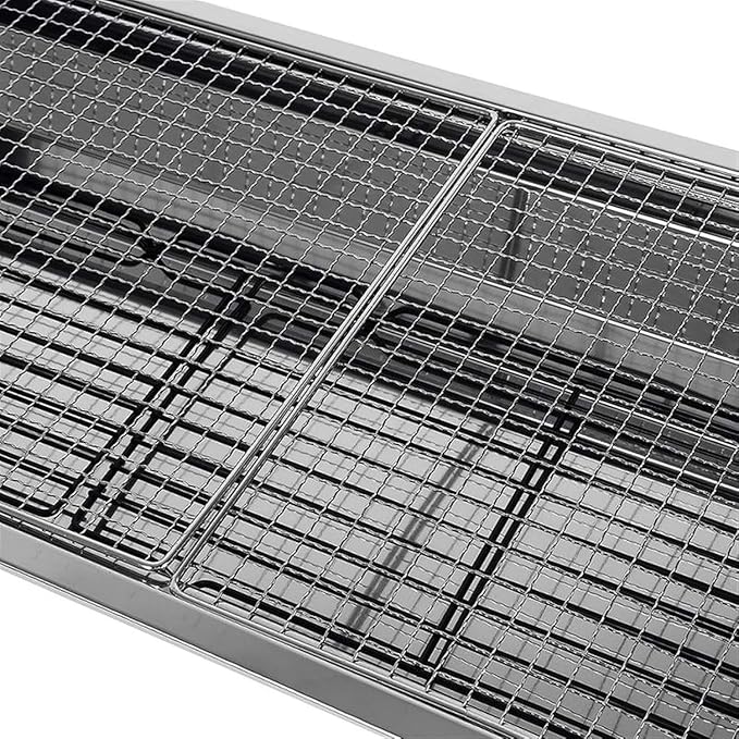 Portable Foldable Stainless Steel Outdoor Charcoal Grill Barbecue for Outdoor Camping Cooking 28.7" times 13.2" times 27.6" BBQ Grill