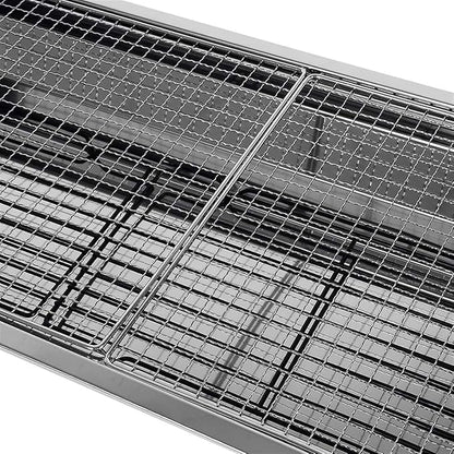 Portable Foldable Stainless Steel Outdoor Charcoal Grill Barbecue for Outdoor Camping Cooking 28.7" times 13.2" times 27.6" BBQ Grill