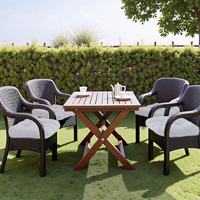 MTMR Outdoor Chair Cushions Set of 2, Patio Furniture Seat Pads, Waterproof | 2Pcs , waterproof cover, PP cotton, u-shaped, no-fading, thick patio seat pads for outdoor wicker furniture in yard, 19x19x4