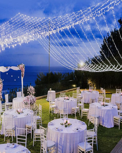 355FT 900 LED Christmas Lights, Extra Long Outdoor String Lights Waterproof, Timer & Memory, 8 Modes Dimmable Plug in Fairy Lights for Classroom Outside Tree Wedding Holiday Decorations, Cool White