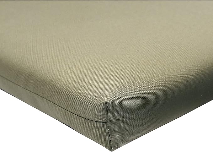 QILLOWAY Outdoor Indoor Seat Cushions, Square Foam Dining Chair Pads,All Weather, 17"x17"x3",2 Count (Beige)