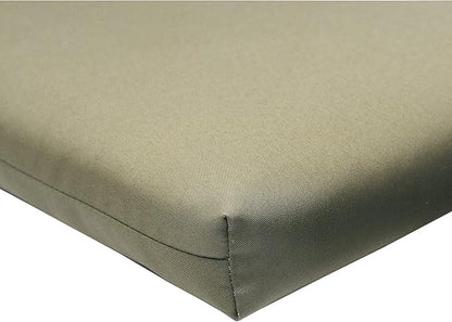 QILLOWAY Outdoor Indoor Seat Cushions, Square Foam Dining Chair Pads,All Weather, 17"x17"x3",2 Count (Beige)
