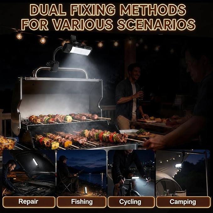 1000LM BBQ Grill Light, Magnetic Grill Light, IPX5, 5000mAh