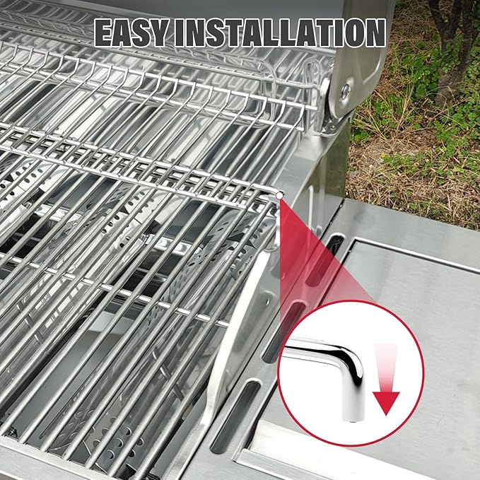 Utheer Warming Rack Replacement for Nexgrill 720-0888S 6 Burner Gas Grill, 25.7" x 7.2" Stainless Steel Top Warming Rack Replacement for Nexgrill 6 Burner Grill