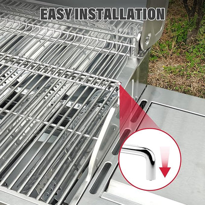 Utheer Warming Rack Replacement for Nexgrill 720-0888S 6 Burner Gas Grill, 25.7" x 7.2" Stainless Steel Top Warming Rack Replacement for Nexgrill 6 Burner Grill
