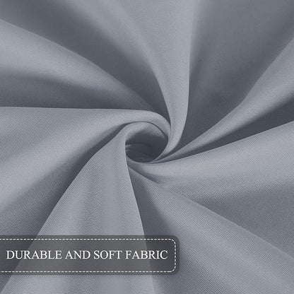 SARAFLORA Outdoor and Indoor Tablecloth -60x84 inch Silver, Wrinkle Free Washable Waterproof Table Cloth with Umbrella Hole and Zipper Rectangle Table Cover for Spring/Summer/Patio/Picnic/BBQS/Party