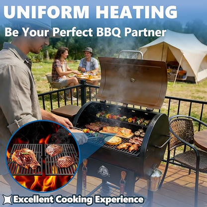 SafBbcue Cooking Grates for Pit Boss 700 Series Pellet Smoker Grills,Pit Boss PB700D PB700S PB700SC PB700R1 Pellet Smoker Grates Replacement Parts,Traeger BBQ07E. 01 22 575 Lil' Tex Elite Pellet Grill