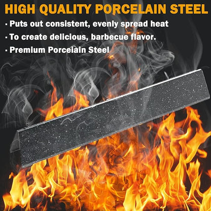 SafBbcue Grill Parts Kits for Weber Genesis Silver A Spirit 200,Spirit 500/520/530/500 LX Series Gas Grills with Side Mounted Control Panels 7534 Porcelain Steel Flavorizer Bars 7507 Burner Tubes