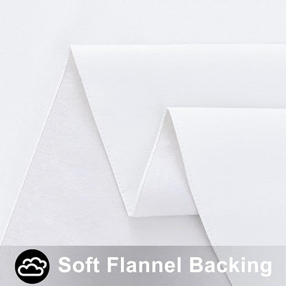 Smiry Rectangle Table Cloth 52x70 Inch, Waterproof Wipeable Vinyl Tablecloths Protector, Oil Spill Proof Plastic Table Cover for Dining, Picnic, Camping, Outdoor, White