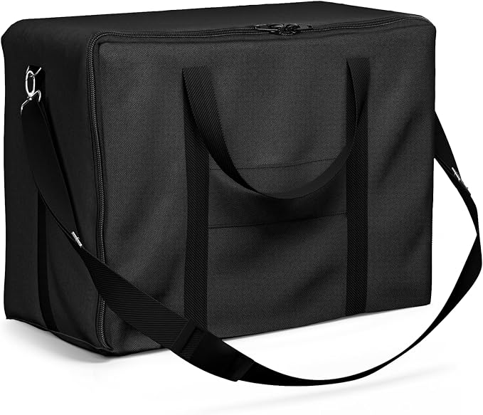 SHINESTAR Griddle Carry Bag for Blackstone 17 Inch & 22 Inch Tabletop Grill with Hood and Stand, Portable Griddle Carry Bag for Travel, Heavy Duty 600D Waterproof Polyester, Black