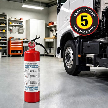 Safewayfire 2.5 lb Class ABCK Water-Based Fire Extinguisher, 1 Pack, UL Certified Safety for Kitchen, Residential, Vehicle