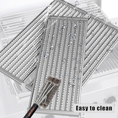 Hongso 17 Inch Emitter Plates Replacement for Charbroil G533-2200-W1 Tru-Infrared 4-Burner Gas Grills, Compatible with 463242716 463242715 463257520 463276016