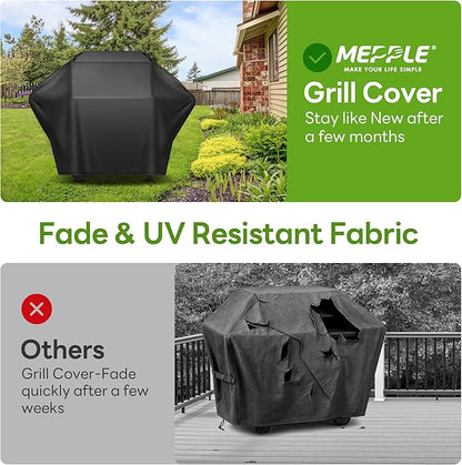 Grill Cover 65 Inch for Outdoor Gas BBQ Grill,Waterproof Fade Resistant Anti-UV Barbecue Grill Cover & Weather Protection BBQ Cover for Griddle Outdoor,Compatible with Weber Nexgrill Charbroil