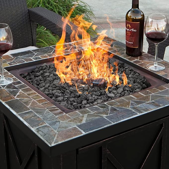 Onlyfire Black Lava Rock 10 Pounds Volcanic Lava Stones for Indoor Outdoor Fire Pits Fireplaces Gas Grill and Landscaping, 0.4-0.8 Inch
