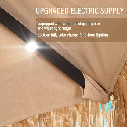 7.5FT Patio Umbrella, Outdoor Table Umbrella, Market Umbrella with Push Button Tilt and Crank for Garden, Lawn, Deck, Backyard & Pool
