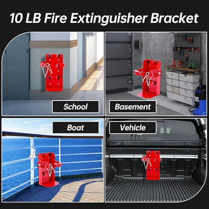 𝙐𝙥𝙜𝙧𝙖𝙙𝙚 10 LB Heavy Duty Fire Extinguisher Bracket 2 Pcs, Fire Extinguisher Mount St12 Steel, Fit 10 Lb Dry/5 Lb Co2 Extinguisher for School Vehicle Boat Truck Replace amerex 809