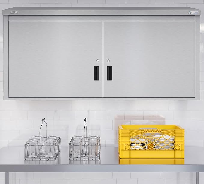 KoolMore 60 in. Stainless Steel Wall Cabinet with Hinged Doors, NSF Certified (KM-WMC-1560-S)