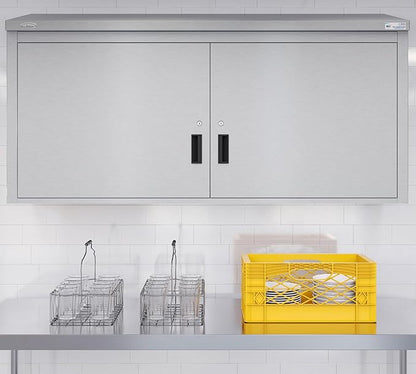 KoolMore 60 in. Stainless Steel Wall Cabinet with Hinged Doors, NSF Certified (KM-WMC-1560-S)
